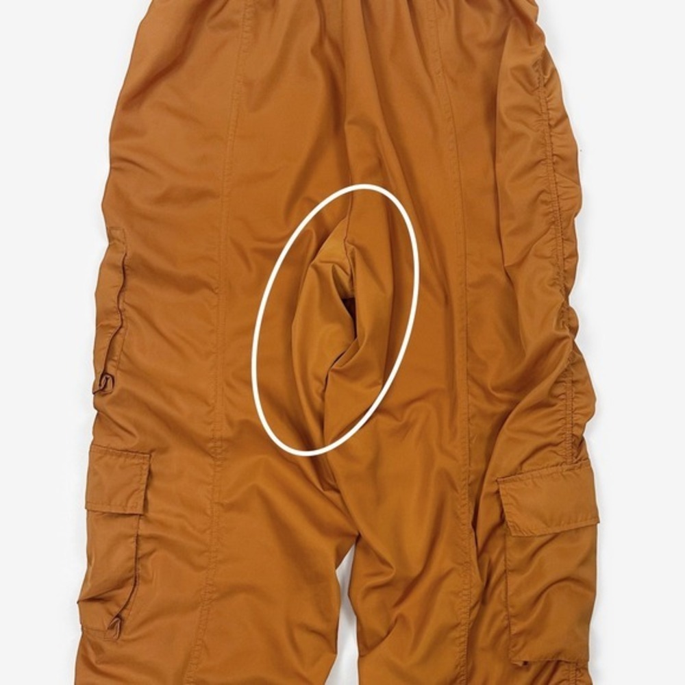 YMI Ruched Cargo Joggers Size M Copper Brown Pull On‎ Baggy Pants - Picture 3 of 5